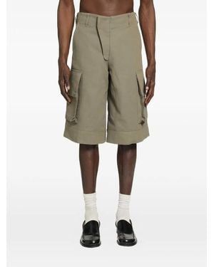 BRYAN JIMENE`Z Bermudas Cargo De Algodón - Neutro