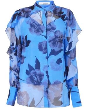 Erdem Floral-print Shirt - ブルー