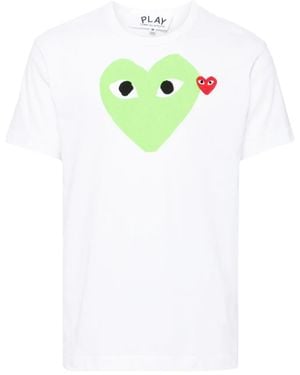 COMME DES GARÇONS PLAY ハートモチーフ Tシャツ - グリーン