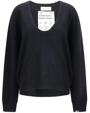 Extreme Cashmere スクープネック セーター - ブラック