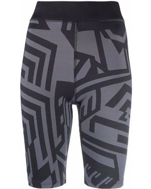 McQ Stretch-Design Abstract Print Shorts - Black