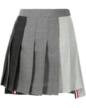 Thom Browne Minigonna Plissettata - Grigio