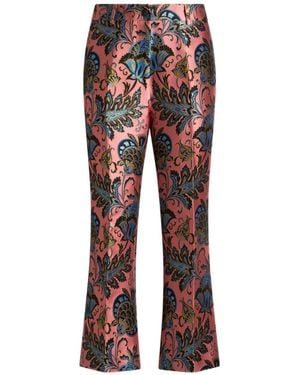 Etro Pantalones Acampanados En Jacquard - Rojo