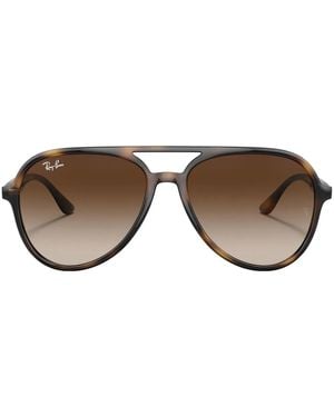 Ray-Ban Rb4376 Tortoise-Shell Aviator Frames - Brown