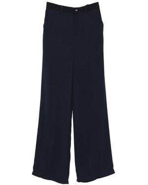 Gucci Loose Trousers With Geometric Pattern - Blue