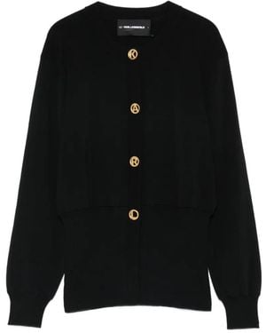 Karl Lagerfeld Geknöpfter Cardigan - Schwarz