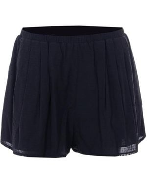 ELEH Elasticated Embroidered Shorts - Blue