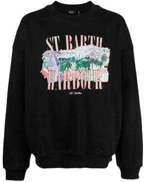 FIVE CM Sweater Met Print - Zwart