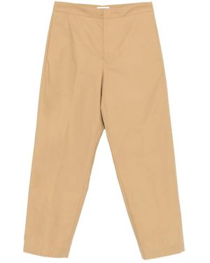 Jil Sander Cotton Tapered Trousers - Natural