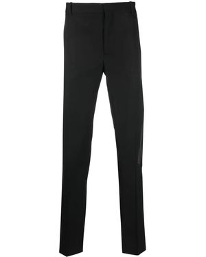 McQueen Cigarette Trouser Grain De Pant - Black