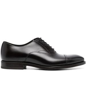 Henderson Polished-Finish Leather Oxford Shoes - Black