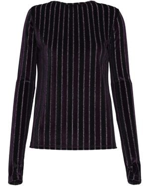 Amir Slama X Astrid striped top - Schwarz
