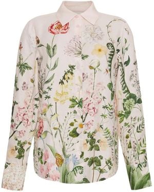Cara Cara Perfect Floral-Pattern Shirt - White