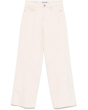 DKNY Vaqueros Anchos De Talle Alto - Blanco