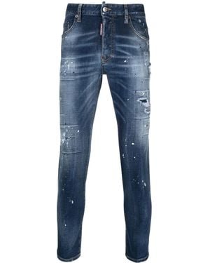 DSquared² Medium Wash Skater Jeans - Blue