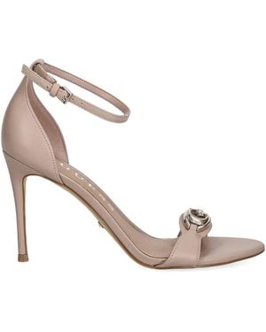 Guess 100Mm Leather Heeled Pumps - Metallic