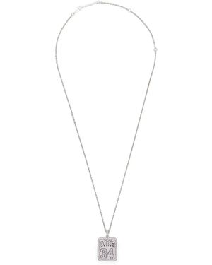 Ambush Collier À Plaque Logo - Blanc