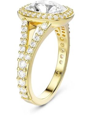 Swarovski Logo-Engraved Ring - Metallic
