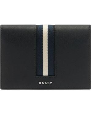 Bally Ribbon Leather Passport Case - Black