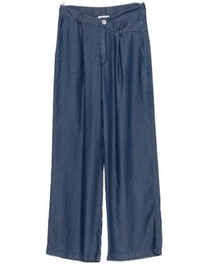 Clips Wide-Leg Pants - Blue