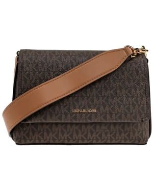 Michael Kors Monogram-Pattern Bag - Brown