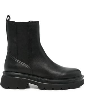 Bruno Premi Chunky-Sole Leather Ankle Boots - Black