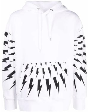 Neil Barrett Thunderbolt Hoodie - White