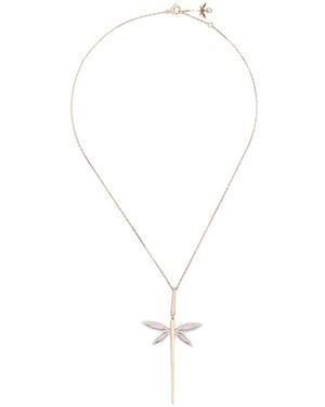 Anapsara Diamant-Halskette Mit Libellenanhänger - Weiß