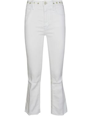Jacob Cohen Jeans Victoria A Fiori - Bianco