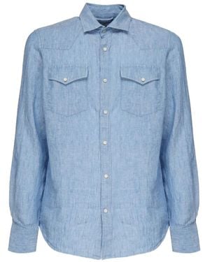 Mc2 Saint Barth Chemise À Poches Poitrine - Bleu