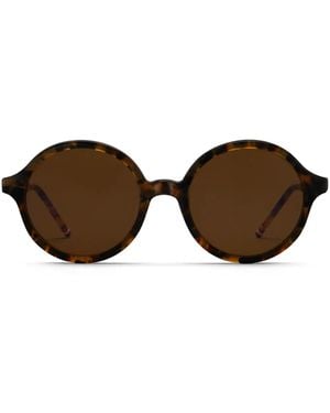 Thom Browne Tortoiseshell Round-Frame Sunglasses - Brown