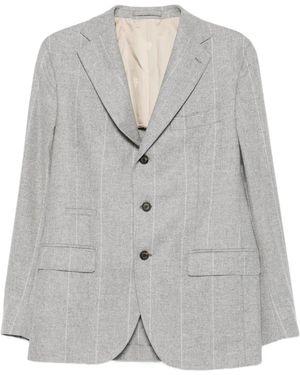 Eleventy Pinstripe Suit - Grey
