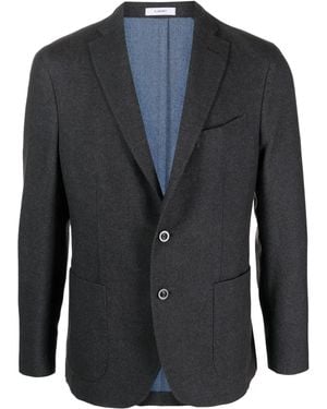 Boglioli Double-Breasted Wool Jacket - Blue