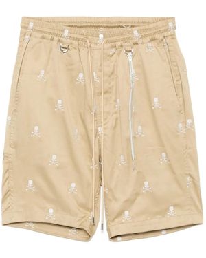 MASTERMIND WORLD Logo-Embroidered Shorts - Natural