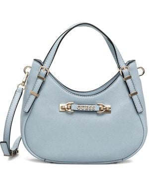 Guess Logo-Plaque Cross Body Bag - Blue