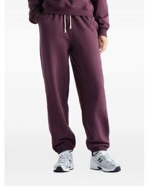 New Balance Pantalon De Survêtement Athletics En Molleton Français - Purple