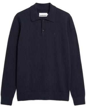 ARMEDANGELS Long-Sleeve Polo Shirt - Blue