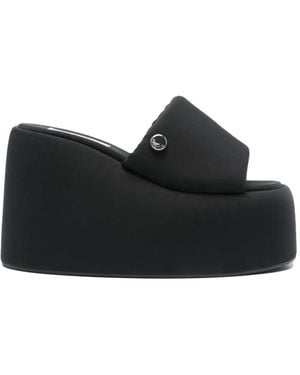 The Attico Mochi Platform Sandals - Black