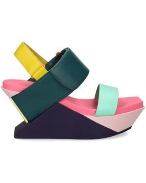 United Nude Delta Wedge Sandalen Mit Klettverschluss - Blau