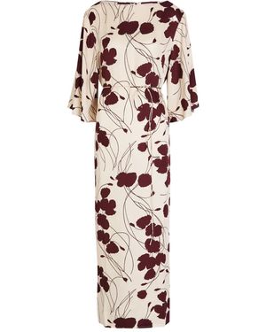 Faithfull the Brand Floral Long-Sleeved Maxi Dress - White