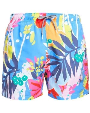 Boardies Miami Floral-Print Swim Shorts - Blue