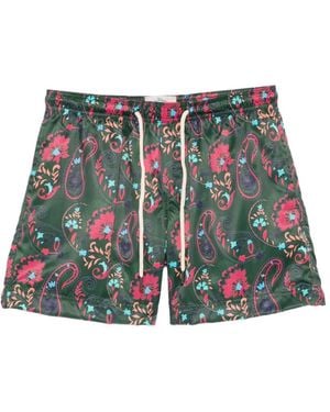 Peninsula Paisley-Print Drawstring Swim Shorts - White
