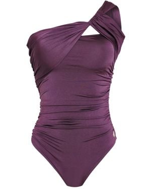 Brigitte Bardot One-Shoulder Swimsuit - Purple