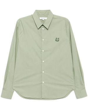 Maison Kitsuné フォックスパッチ シャツ - グリーン