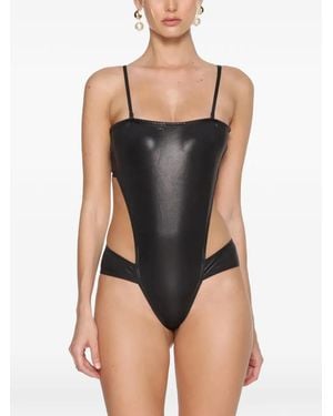 GOD SAVES QUEENS Stella Monokini Cut-Out Bow-Detail Swimsuit - Black