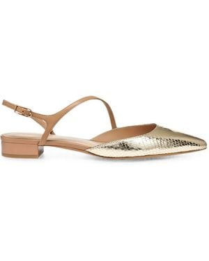 Geox Giselda Snakeskin-Effect Slingback Shoes - White