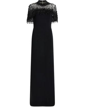 Jenny Packham Livia Beaded-Embellishment Maxi Dress - Black