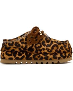 Naked Wolfe Leopard-Print Suede Shearling Ankle Boots - Brown