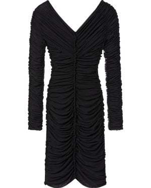 AZ FACTORY Ruched Off-Shoulder Dress - Black