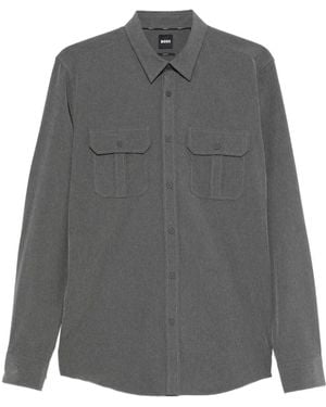 BOSS Point-Collar Shirt - Gray